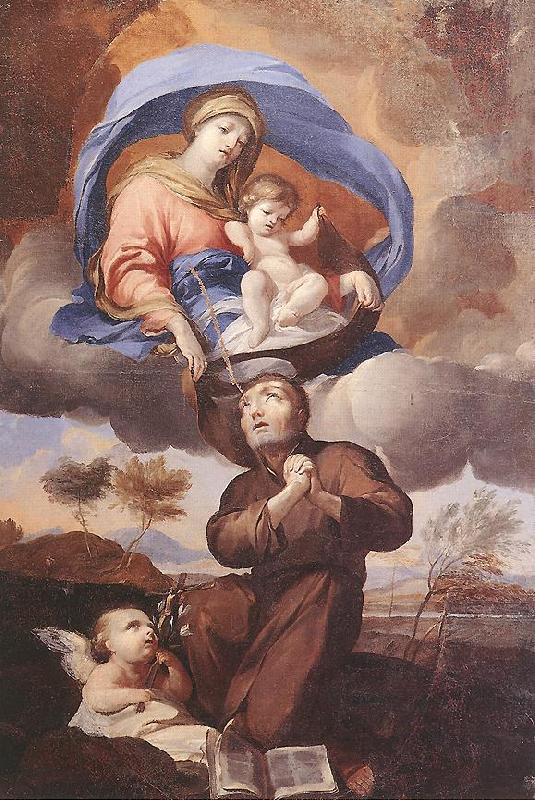 PUGET, Pierre Virgin Giving the Scapular to St Simon Stock sg Germany oil painting art